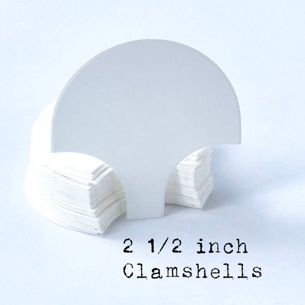 2 1/2 Inch Clamshell Templates For English Paper Pieced Patchwork - 200gsm Cardstock