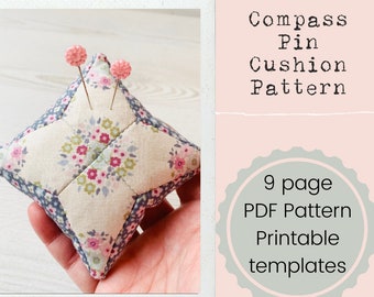 Compass Pin Cushion PDF Sewing Pattern