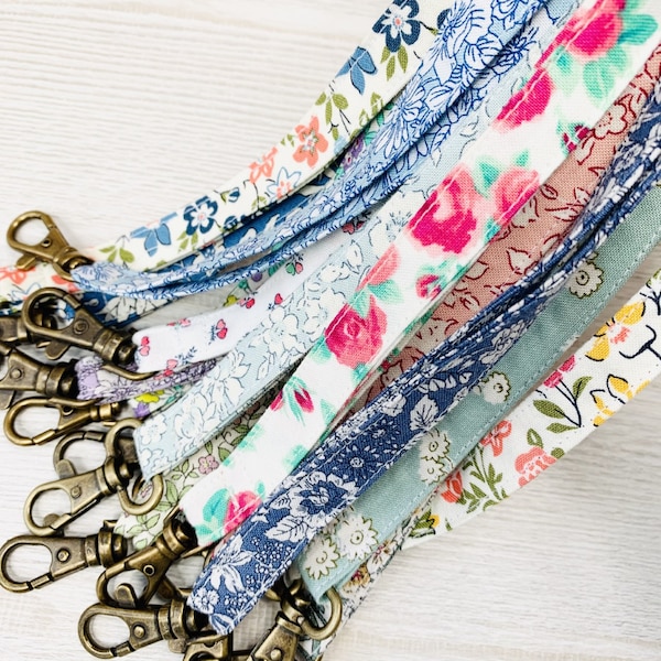 Lanyards en tissu Liberty avec fermoir de sécurité