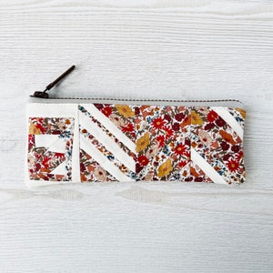 Trousse en tissu Liberty - Motif à chevrons