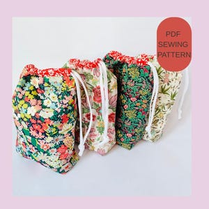 Betsy Drawstring Bag PDF Sewing Pattern