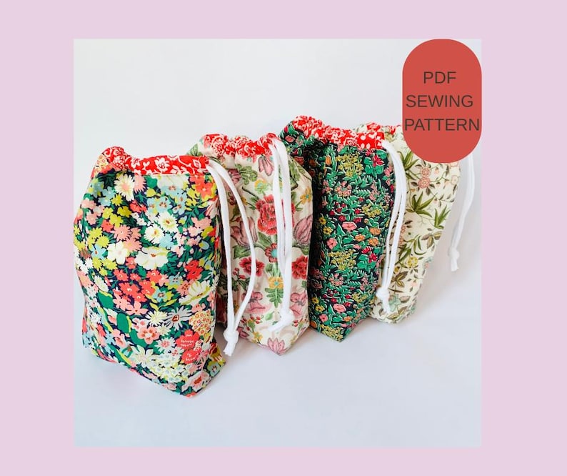 Betsy Drawstring Bag PDF Sewing Pattern - Etsy