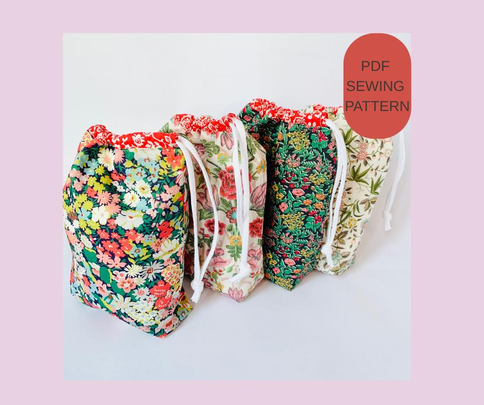Betsy Drawstring Bag PDF Sewing Pattern - Etsy