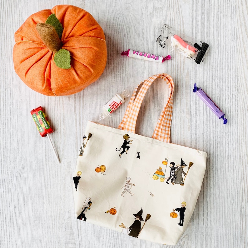 Treat Size Tote Bag Belle and Boo Halloween Print image 2