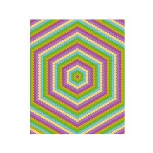 Hexagon Trip Around the World Quilt Pattern English Paper Pieced image 3
