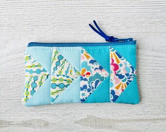 Patchwork Zipper Pouch - Small