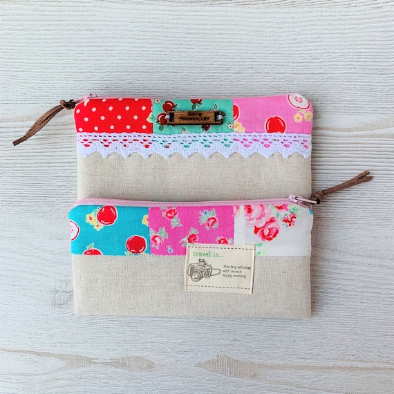 Small Patchwork Pouch - Pencil Case - Glasses Case