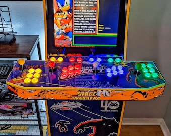 4 Player Arcade 1Up Replacement Board For TNMT/NBA/Simpsons/X-men/NFL Blitz with plexiglass and graphics