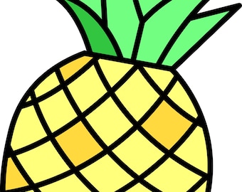 Pineapple Instant DOWNLOAD, pdf-jpeg-ai-png-svg-eps-dxf