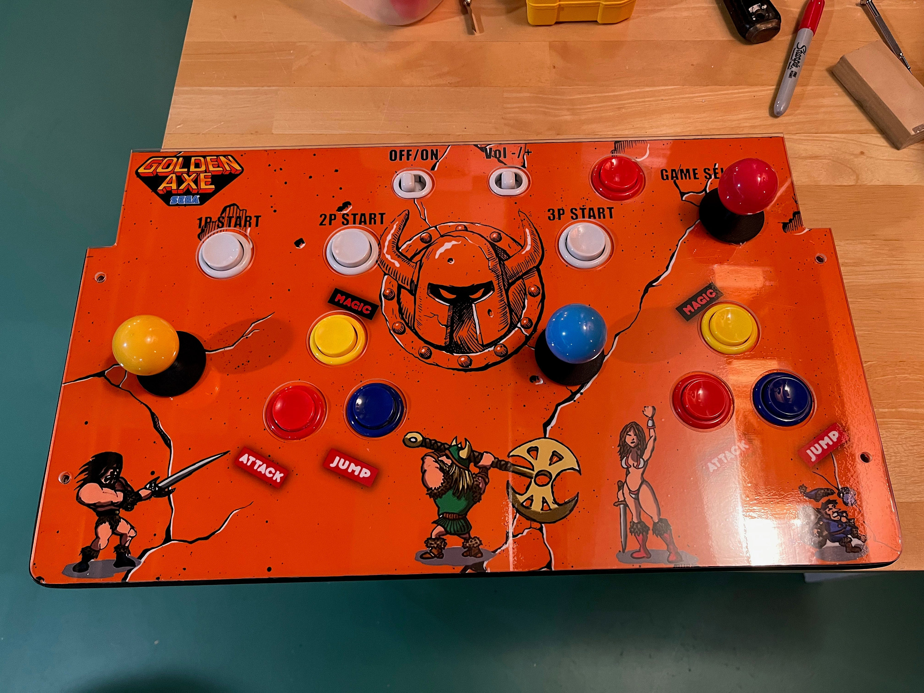 Golden Axe Arcade1up 4 Player to 2player Conversion Panel Only - Etsy