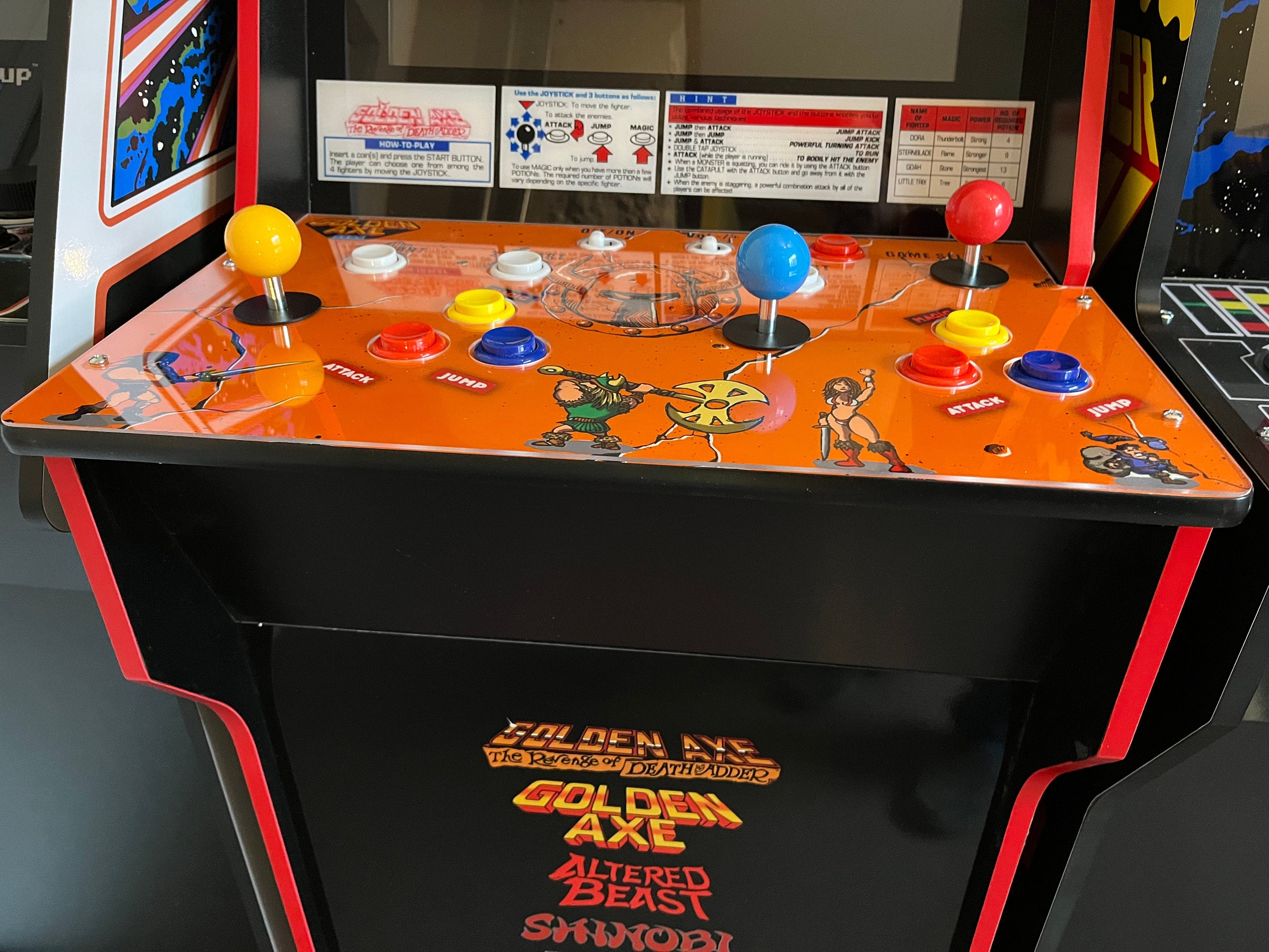 Golden Axe Arcade1up 4 Player to 2player Conversion Panel Only - Etsy