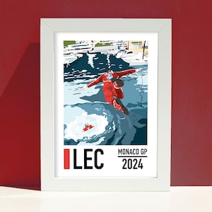 F1 Charles Leclerc Monaco 2024 Print | Ferrari Grand Prix Win | Formula 1 Digital Download for Print | Wall Art Poster | Home Decor