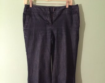 Vintage Kenneth Cole Dark Blue Denim Flare Jeans - 90s Mom Jeans Sz 6