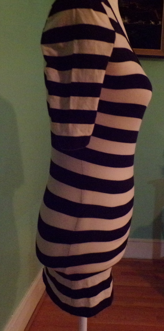 forever 21 striped mini dress Forever 21 Striped Mini Dress, Zip up Back, Blue and