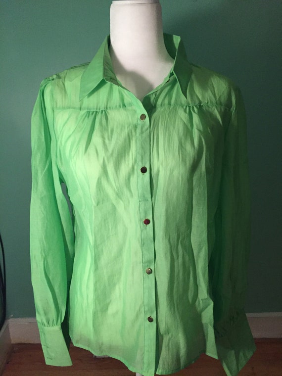 neon green sheer top