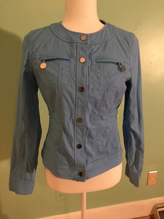 denim jacket with zipper front