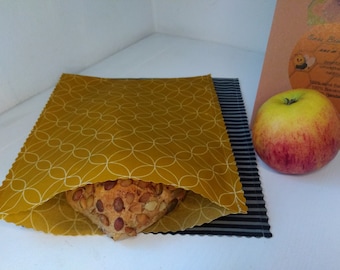 Bienenwachsbeutel, Snackbeutel, Brotbeutel, Bienenwachstüte, Snacktüte, Lunchbag, Lunchbox, wiederverwendbar, Brot, nachhaltiges Geschenk,