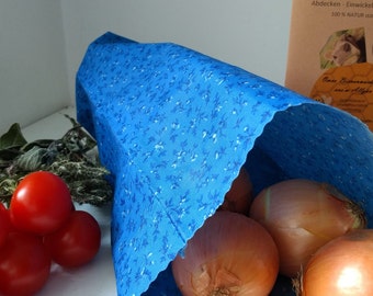 Brotbeutel, Bienenwachsbeutel, Gemüsebeutel, Lunchbag, Lunchbox, wiederverwendbar, Brot, Geschenk, für Ostern, Indigo blau, wiederverwendbar