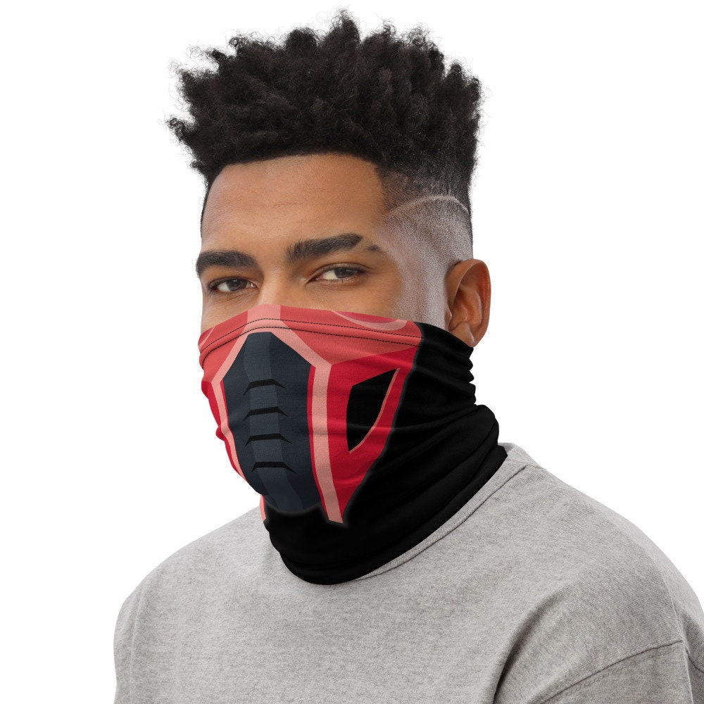 Ninja Face Mask | Red Design | Video Game Neck Gaiter - Etsy