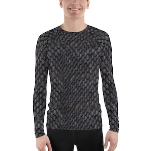 Black Dragon Scale Goblin Rüstungs-Tuch Druck Herren Rash Guard
