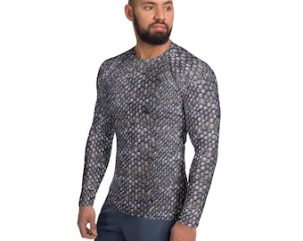 Chemise à manches longues pour homme en tissu imprimé PETITES ÉCHELLES Scale Mail Armor