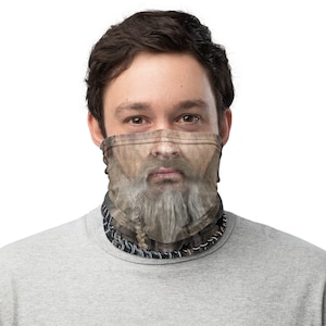 Viking Beard Blonde Face Mask | Realistic Viking Beard Neck Gaiter