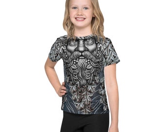 Greenman Wood Elf Soldier Cloth Armor AOP Kids crew neck t-shirt