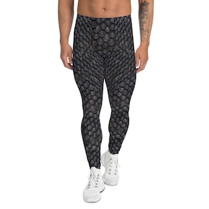 Schwarze Drachenschuppe Goblin Rüstung Tuch Print Herren Leggings