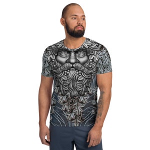 Greenman Wood Elf Soldier Cloth Armor AOP Men&#39;s Athletic T-shirt