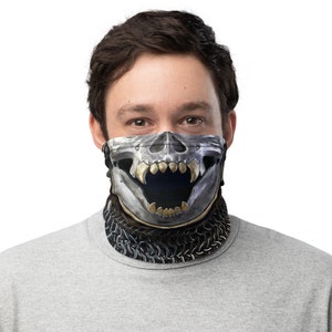Wolf Skull Armor Mask - Chainmail Neck Gaiter