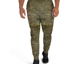Golden Chainmail Armour Cloth Print Herren Jogginghose