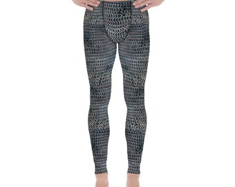 Chainmail Cloth Print Design Men&#39;s Leggings