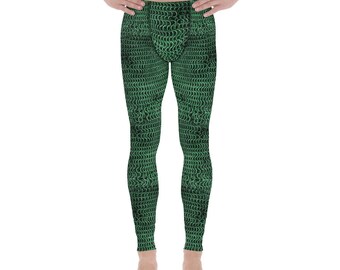 Mallas de hombre con diseño de estampado de tela de cota de malla verde