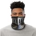 Black Knight Armor Face Mask & Chainmail Realistic Design Neck Gaiter ...