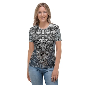 Greenman Wood Elf Soldier Cloth Armor AOP Women&#39;s T-shirt