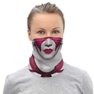 Mardi Gras Masquerade Neck Gaiter, Venetian Face Mask Design, Washable and Reusable