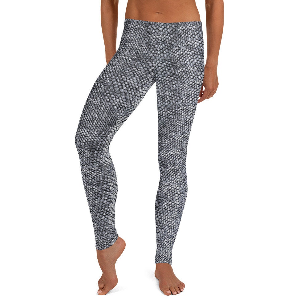 Custom Scale Mail Armor Cloth Print Women's Leggings