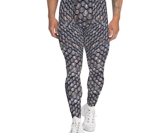Scale Mail Armor Cloth Print Men&#39;s Leggings