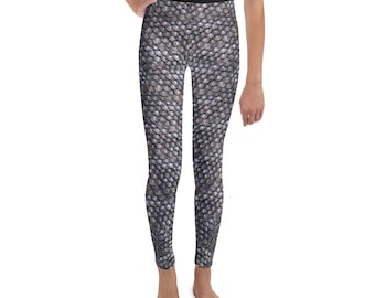 Mallas de tela con estampado de armadura de malla a escala para adolescentes y jóvenes, realistas en 3D