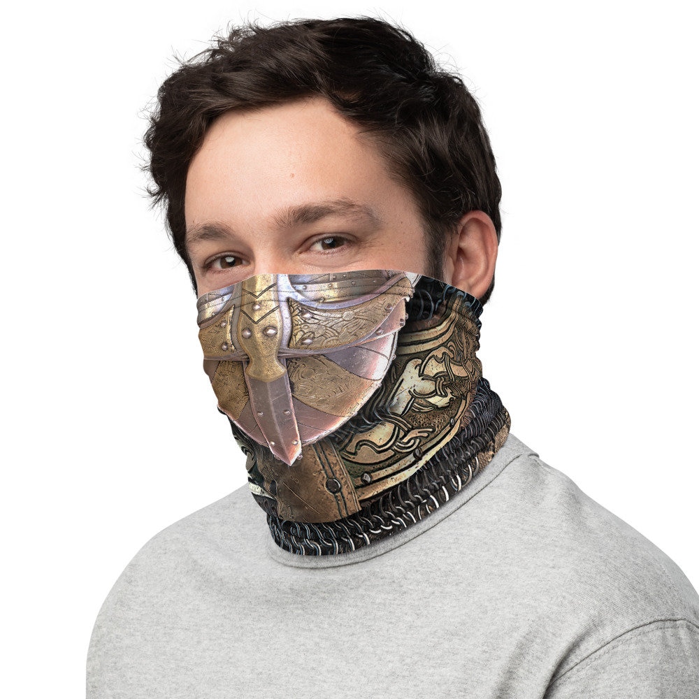 Vikings Chainmail Copper Armor Pattern Realistic Design Neck Etsy