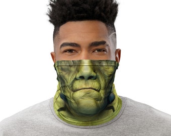 Halloween Frankenstein Monster Realistic Design Neck Gaiter