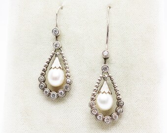 Lock Earrings Uneven Earrings Sterling Silver Earrings Earrings CZ Earrings 925 Earrings CZ Drop Earrings Key Earrings Cute
