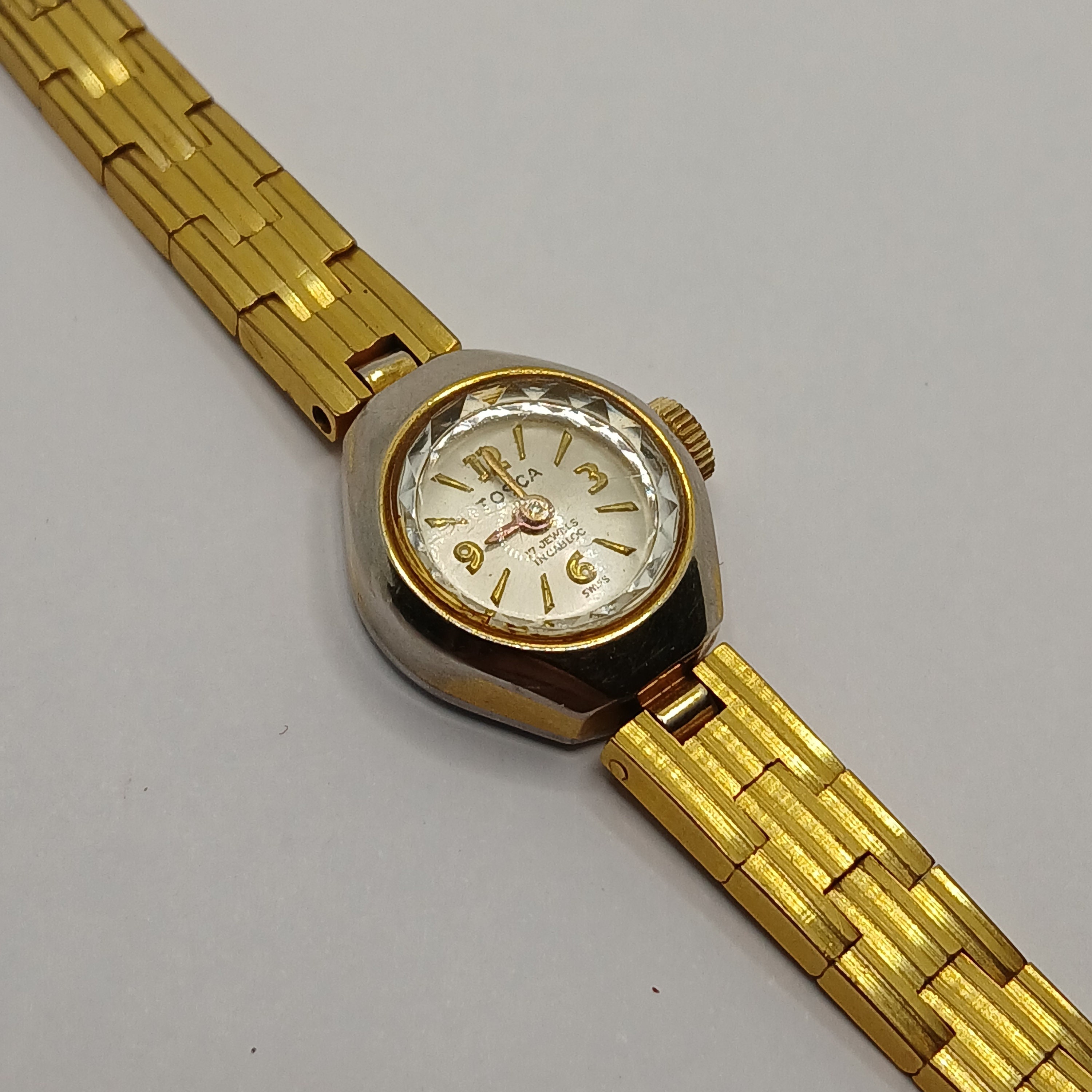 Vintage TOSCA Ladies Windup Cocktail Watch 1960'S Swiss Made 17