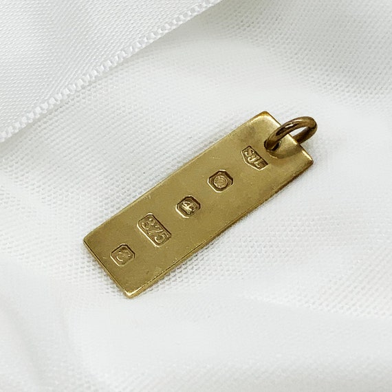 Vintage 9ct Solid Yellow Gold Ingot English Hallmark Stamp Etsy Denmark