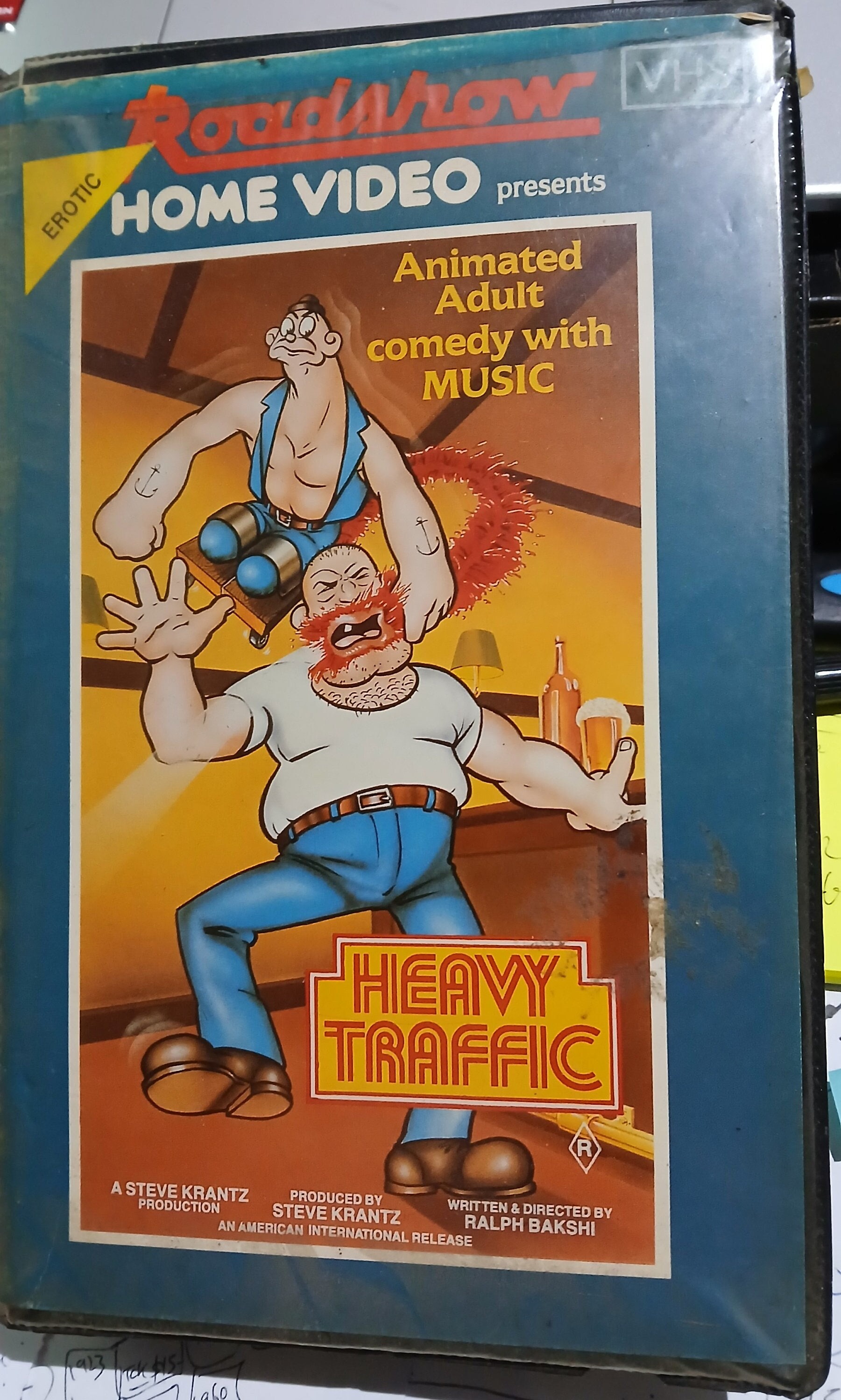 Vintage Clamshell Rare VHS 'HEAVY TRAFFIC' 1973 Adult Comedy