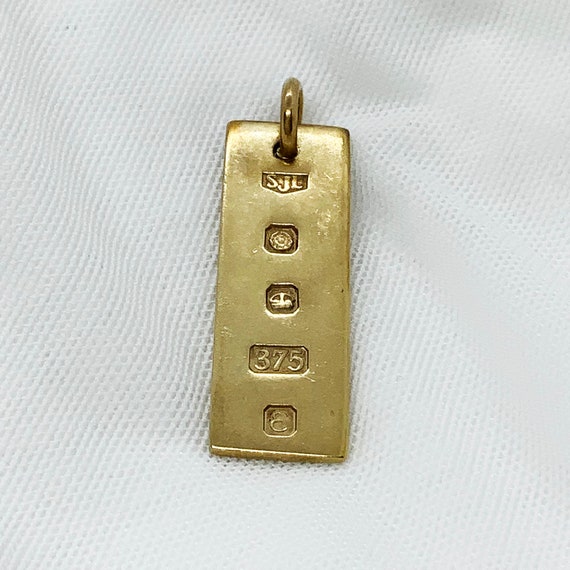 Vintage 9ct Solid Yellow Gold Ingot English Hallmark Stamp Etsy Denmark