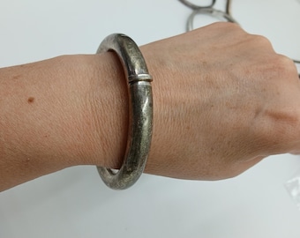 ヴィンテージ スターリングシルバー ラージ ヘビー バングル