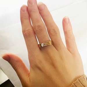 9ct Solid Gold Ring with a Diamond Size P and a half