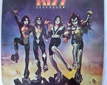 Vintage 1976 Kiss Destroyer LP Record Album Vinyl No Barcode