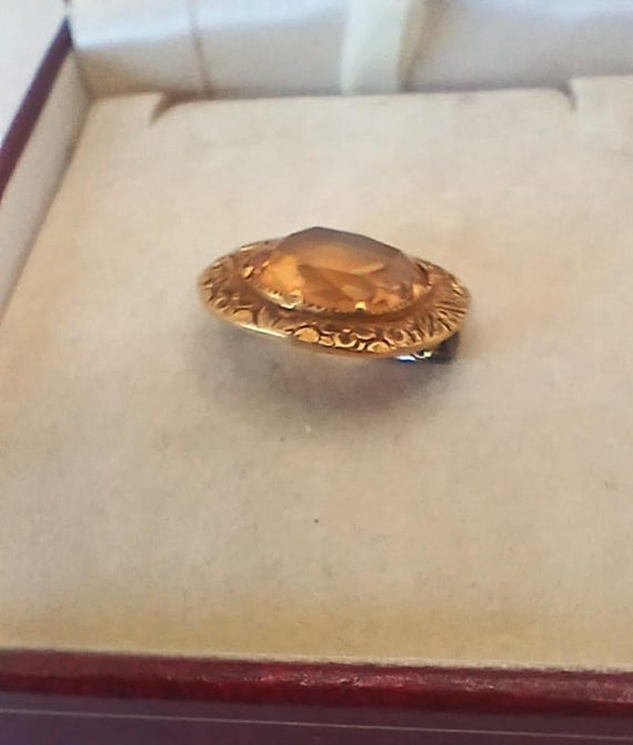 Antique 18ct Yellow Solid Gold LEAF Pattern Golde… - image 5
